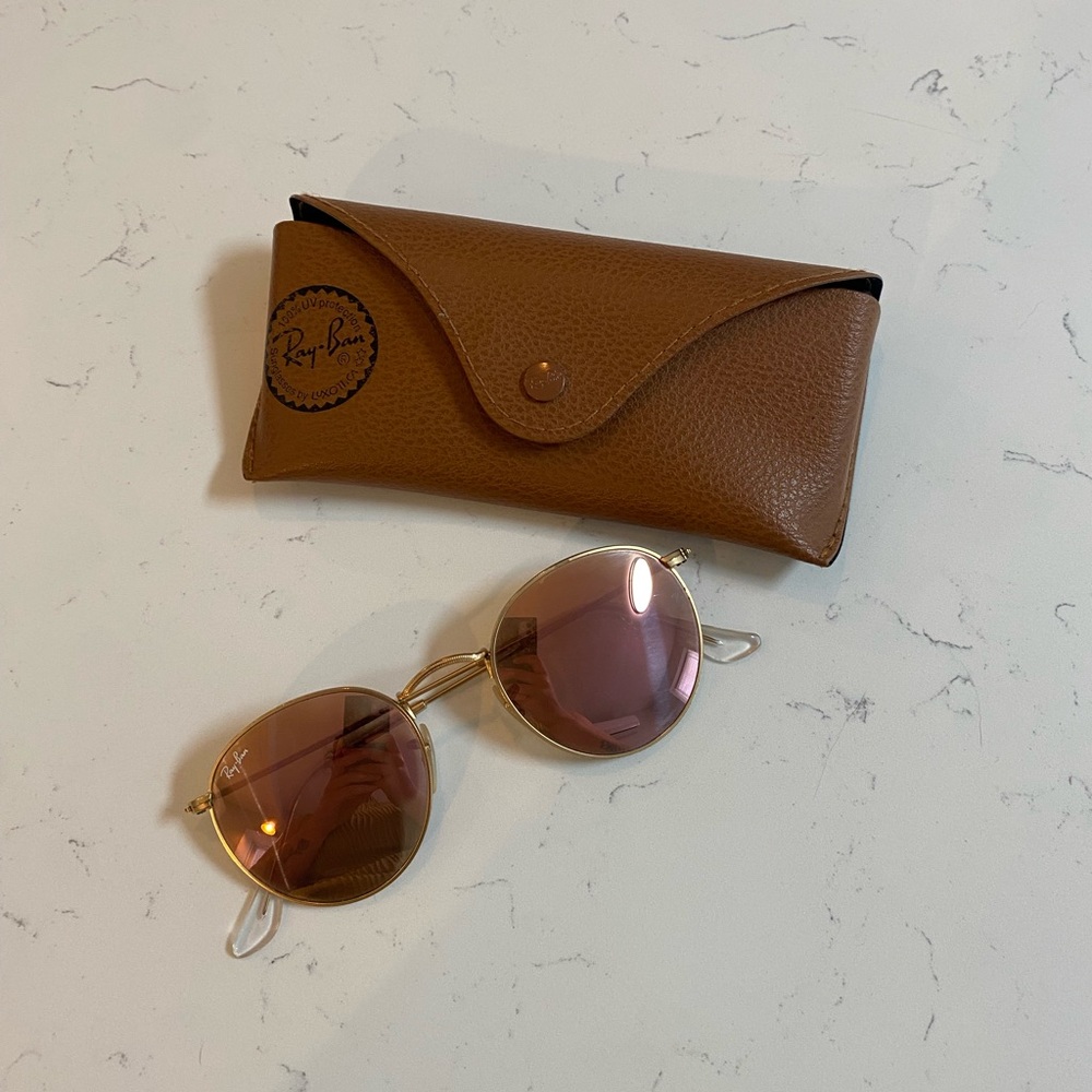 Ray Ban gold round sunglasses